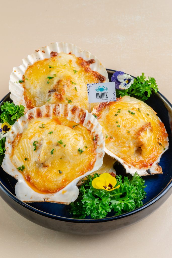 Baked scallop