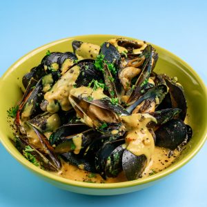 blue mussels